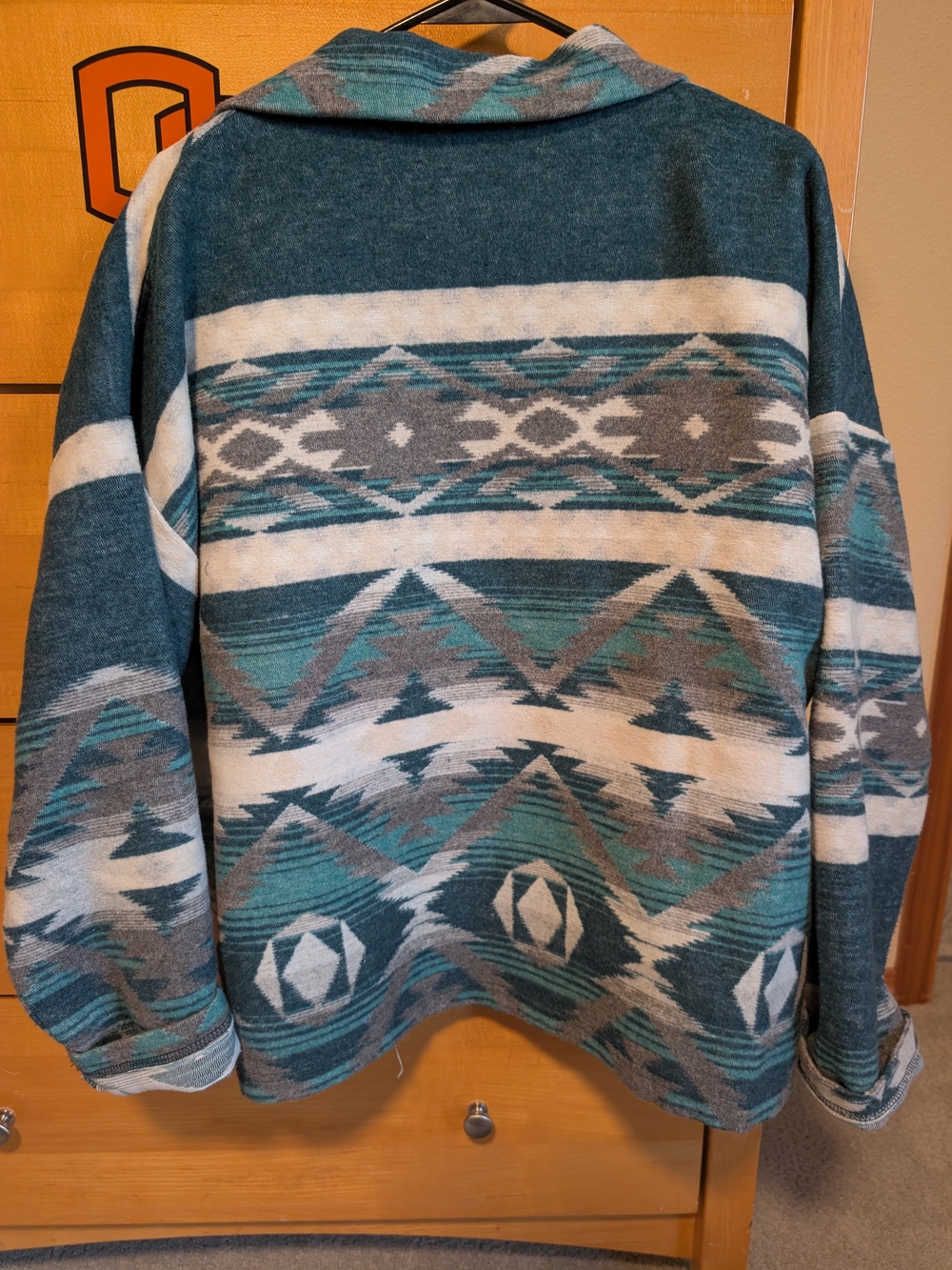 Teal Aztec-Print Utility Jacket - Picture 2 of 2